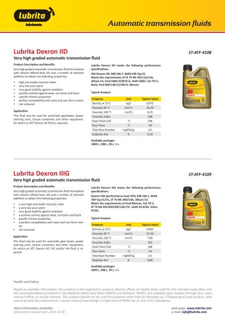 Lubrita Motor Oils