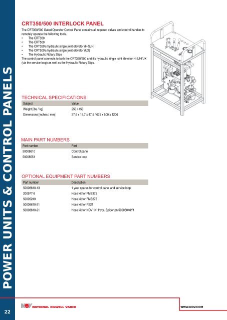 ROTARY AND HANDLING TOOLS - National Oilwell Varco