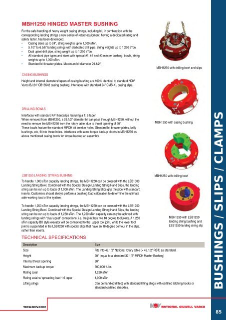 ROTARY AND HANDLING TOOLS - National Oilwell Varco