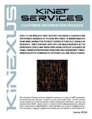 KiNET User Guide - Kinexus Bioinformatics Corporation