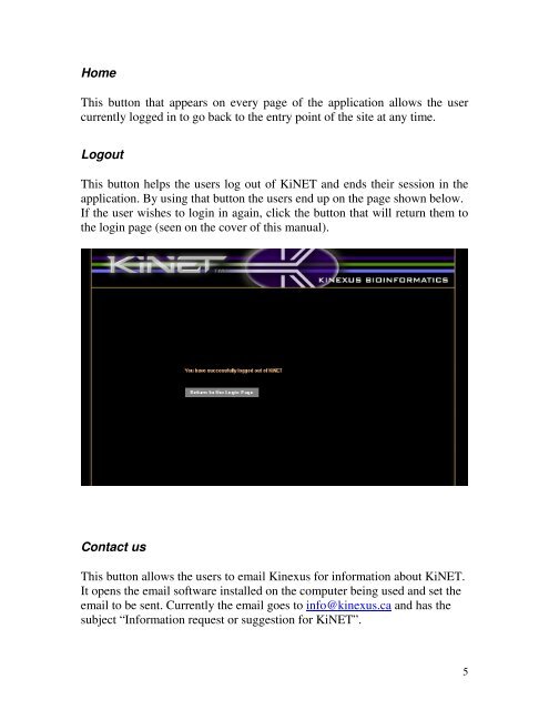 KiNET User Guide - Kinexus Bioinformatics Corporation