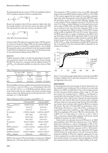 Biomechanics and Medicine in Swimming XI