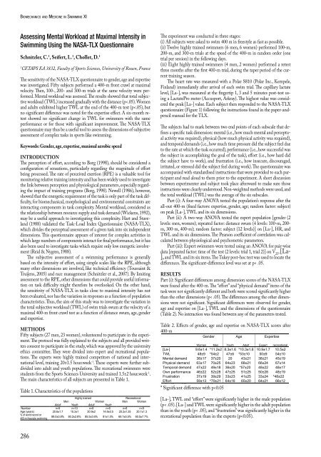 Biomechanics and Medicine in Swimming XI