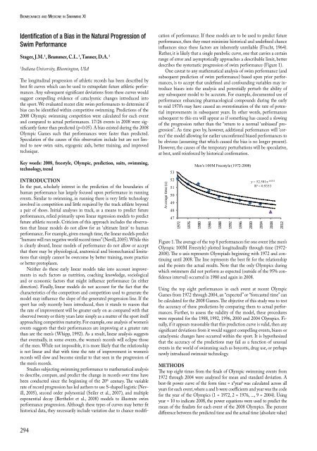 Biomechanics and Medicine in Swimming XI