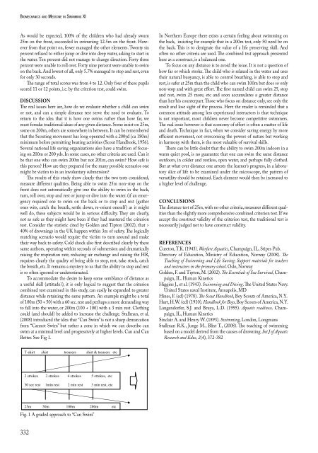 Biomechanics and Medicine in Swimming XI