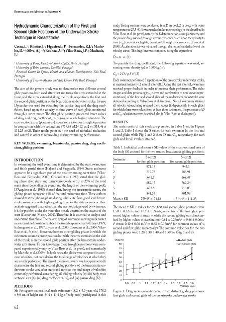 Biomechanics and Medicine in Swimming XI