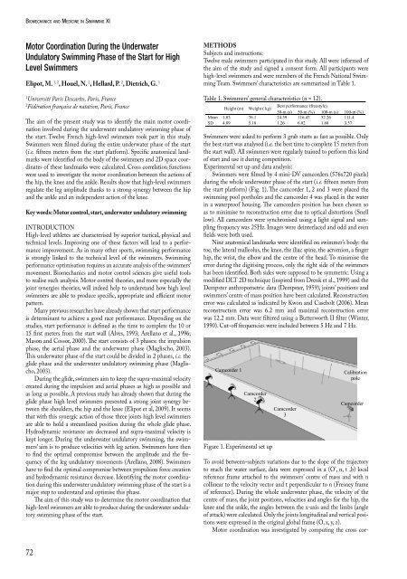 Biomechanics and Medicine in Swimming XI