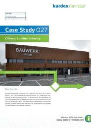 Others: Lumber industry / Lagerung von ... - Kardex Remstar