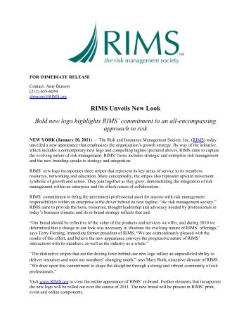 Re-Brand Press Release - RIMS