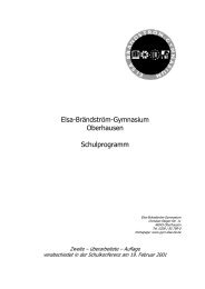 Elsa-BrÃ¤ndstrÃ¶m-Gymnasium Oberhausen Schulprogramm