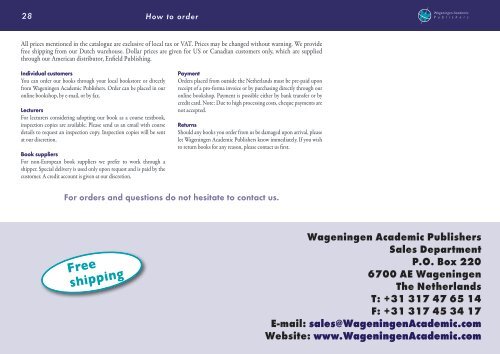 Wageningen Academic Publishers - Catalogue 2015