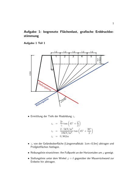 Aktiver Erddruck grafisch