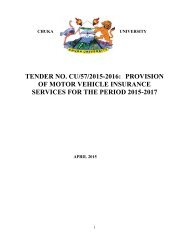 INSURANCE  FOR MOTOR VEHICLE TENDER DOCUMENT final