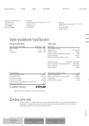 VaÅ¡e Vodafone VyÃºÄtovÃ¡nÃ­ ZprÃ¡vy pro vÃ¡s - SVJ RodinnÃ¡ 5 a 7 PlzeÅ