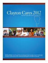 Clayton Cares Directory - Clayton County Board of Health