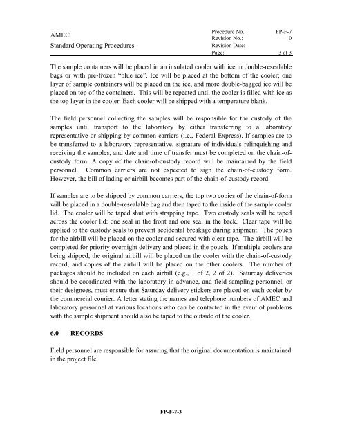 FINAL SAMPLING AND ANALYSIS PLAN - Documents for Moffett Field