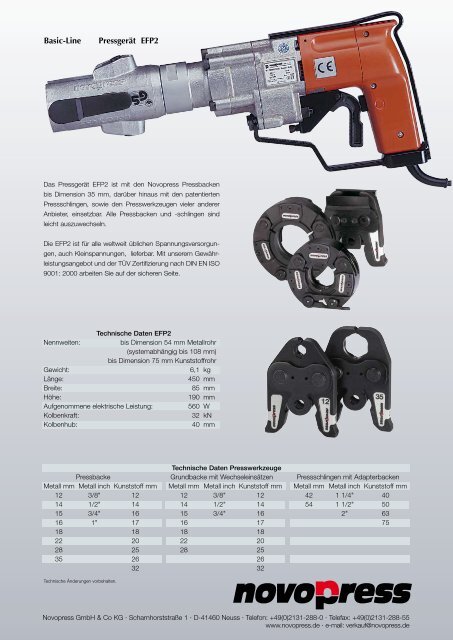Jahrzehnte bewährt - Novopress GmbH Pressen und ...