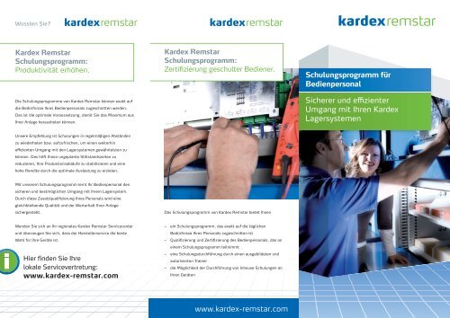 Kardex Remstar Schulungsprogramm