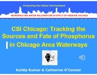 CSI Chicago: Tracking the Sources and Fate of Phosphorus in ...