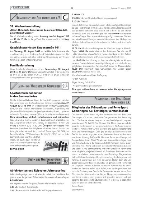 Ausgabe :Gomaringen 25.08.12.pdf - Gomaringer Verlag