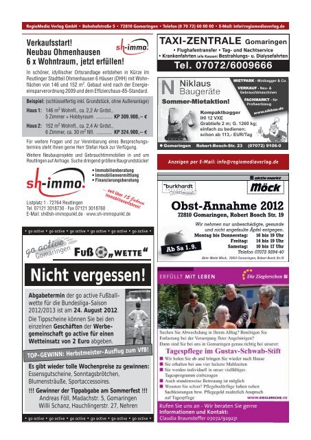Ausgabe :Gomaringen 25.08.12.pdf - Gomaringer Verlag