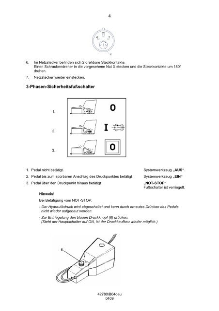 Betriebsanleitung für HYDR. ANTRIEBSAGGREGAT HA4