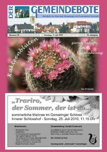 Ausgabe :Gomaringen 17.07.10.pdf - Gomaringer Verlag