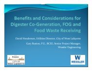 Consideration and Benefits of Co-Generation of FOG and Food Waste