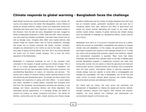 CLIMATE CHANGE AND BANGLADESH