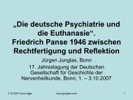 âDie deutsche Psychiatrie und die Euthanasieâ. Friedrich Panse ...