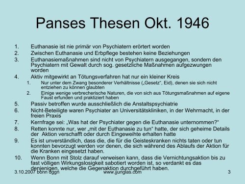 âDie deutsche Psychiatrie und die Euthanasieâ. Friedrich Panse ...