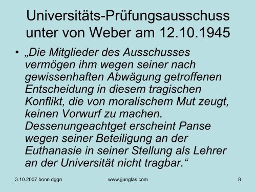âDie deutsche Psychiatrie und die Euthanasieâ. Friedrich Panse ...