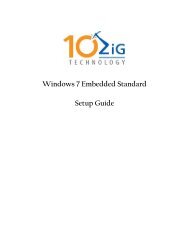 Windows 7 Embedded Standard Setup Guide - 10zig Technology