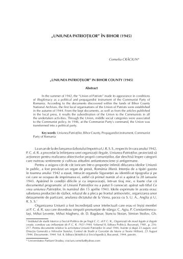 articol complet (pdf) - Crisia