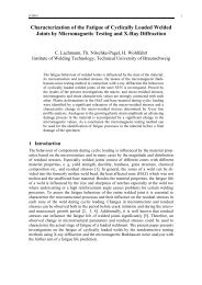 Characterization of the Fatigue of Cyclically Loaded Welded Joints ...