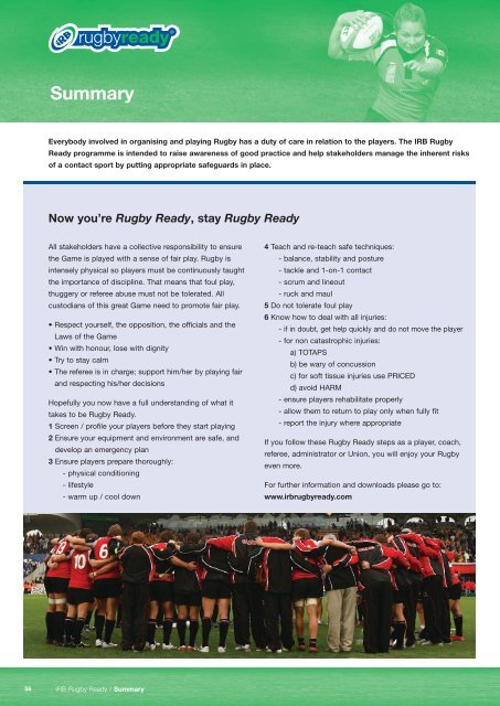IRB Beginner's Guide to Rugby - IRB Rugby Ready