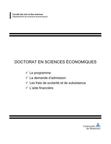 Document d'information - DÃ©partement de sciences Ã©conomiques