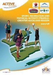 Sport, Recreation and Physical Activity Profile: Greater ... - Active NZ