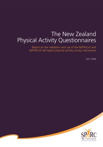 The New Zealand Physical Activity Questionnaires - Active NZ