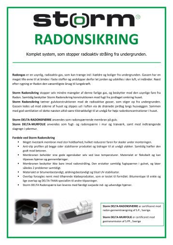 RADONSIKRING - f.metal-supply.dk