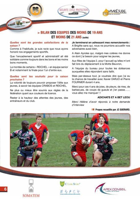 NÂ°286 l SEPTEMBRE 2012 - AC Bobigny 93 Rugby