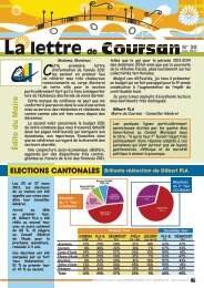 Ãd ito d u M a ire ELECTIONS CANTONALES - ville de Coursan