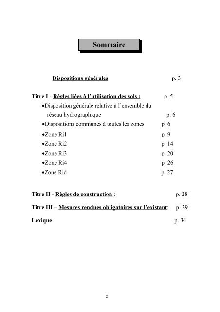 reglement ppri - Coursan