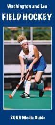 FIELD HOCKEY - Washington & Lee - Washington and Lee University