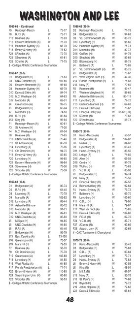 2006-07 Media Guide - Washington & Lee - Washington and Lee ...