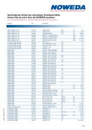 Nachfolgende Artikel des ehemaligen Direktgeschäftes ... - Noweda
