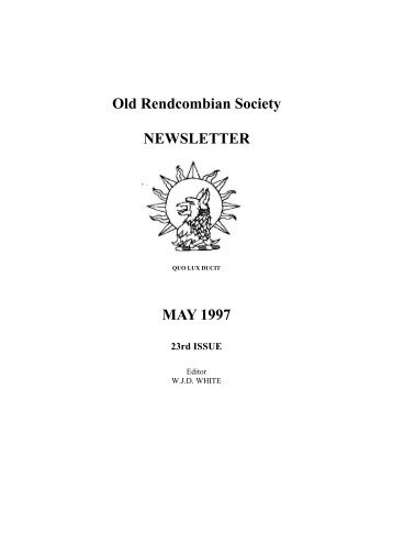 Old Rendcombian Newsletter 1997 - The Old Rendcombian