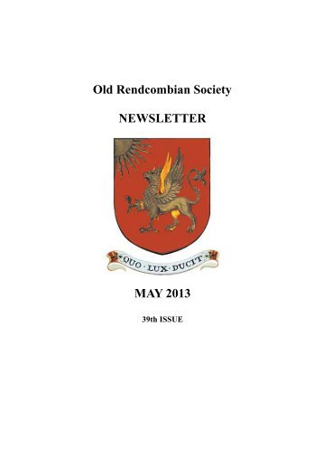 Old Rendcombian Society NEWSLETTER MAY 2013 - The Old ...