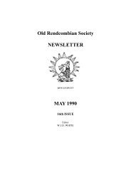 Old Rendcombian Newsletter 1990 - The Old Rendcombian