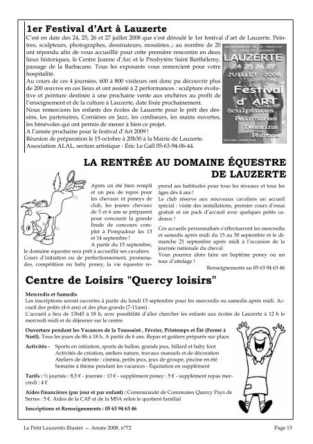 Petit Lauzertin nÂ°72 - lauzerte.fr